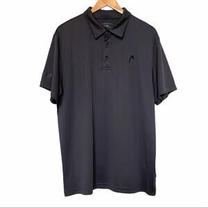HEAD charcoal gray short sleeve polo shirt vented XL
